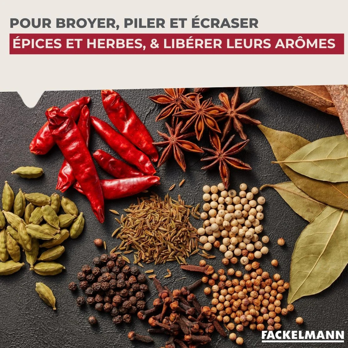 Mortier avec pilon 9 cm en Bois d'Acacia Fackelmann