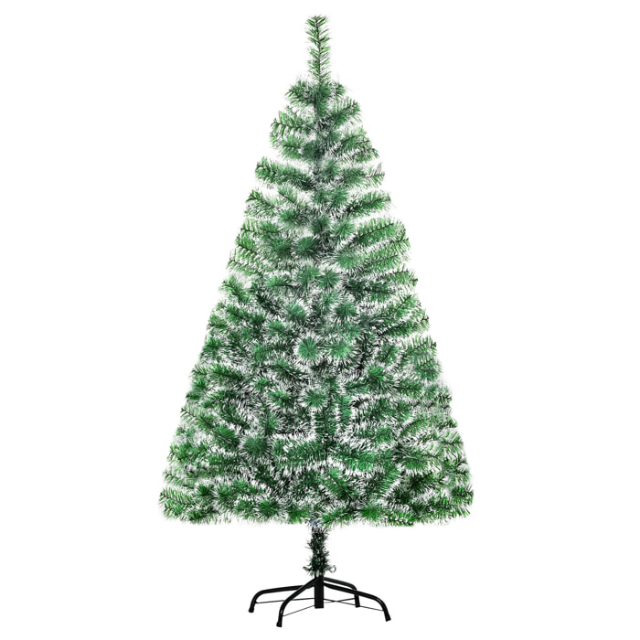 HOMCOM árbol de Navidad Artificial 150 cm con 416 Ramas Hojas de PET y Soporte de Metal Decoración Navideña para Interior Salón Fiestas Ø75x150 cm Verde