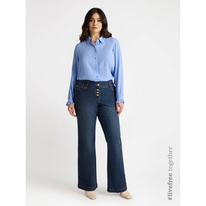 Fiorella Rubino - Vaqueros acampanados - Azul