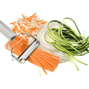 Un épluche légumes original + un éplucheur julienne + mini râpe- 3 pièces