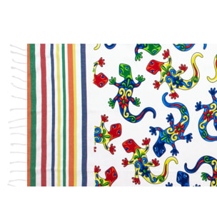 Telo Mare Fouta Modello Mozambico Con Frange