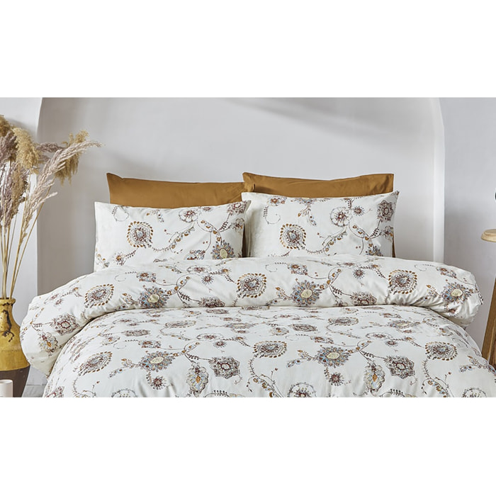 Parure housse de couette et taie(s) oreiller 100% Coton