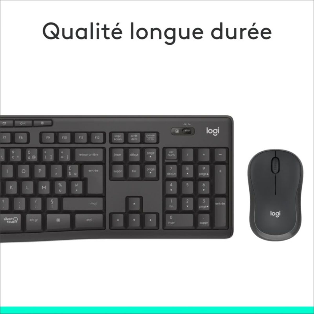 Clavier + Souris LOGITECH MK295 Silent Wireless Combo