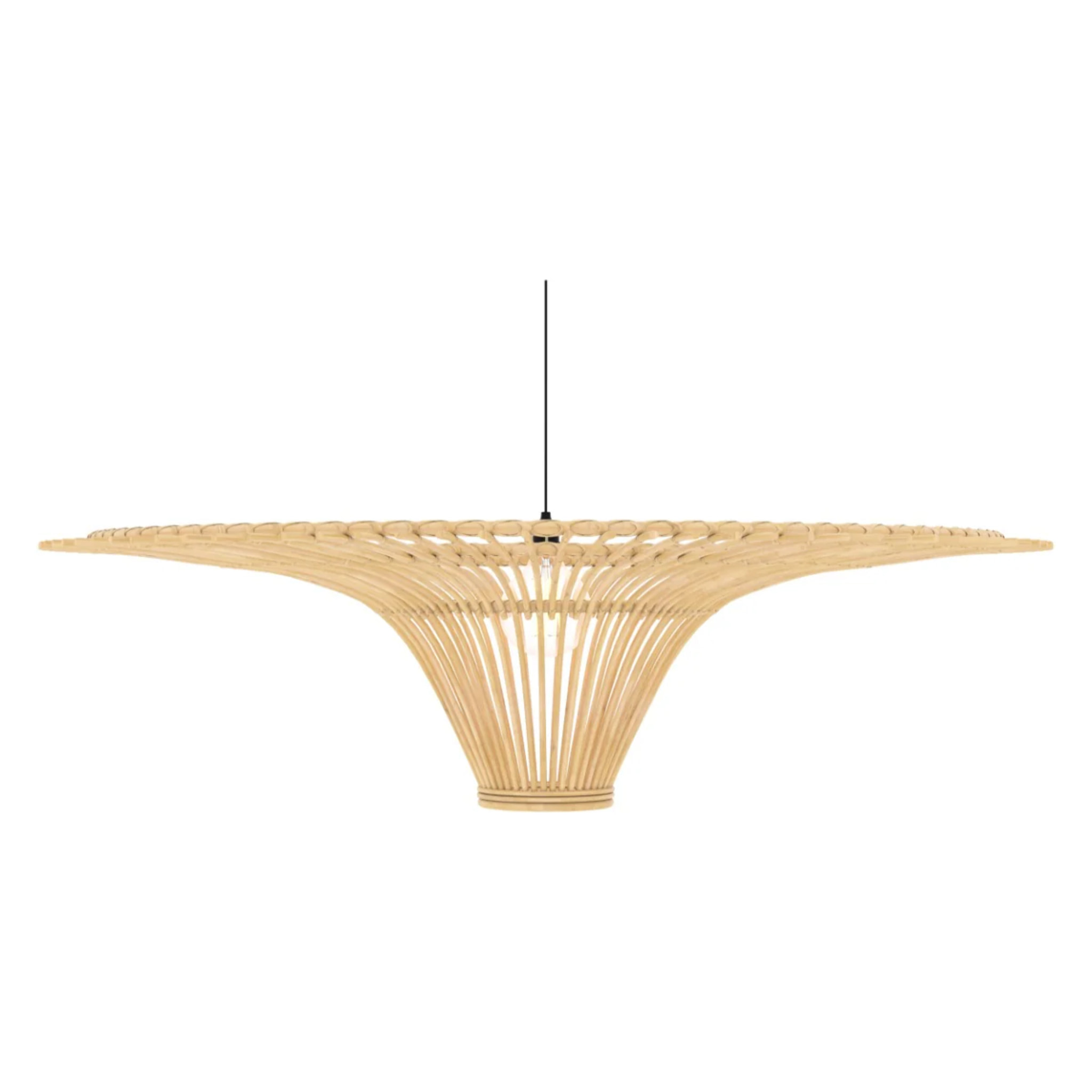 Abat-jour D120,5 cm en rotin naturel - Olga