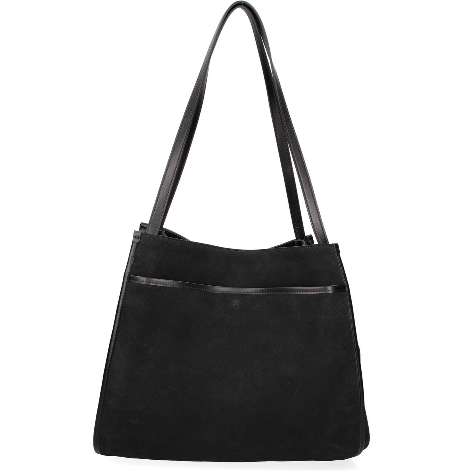 Borsa a spalla da donna Made in Italy - Modello Seraphina Elite - Pelle scamosciata - 35.0 x 35.0 x 16.0 cm