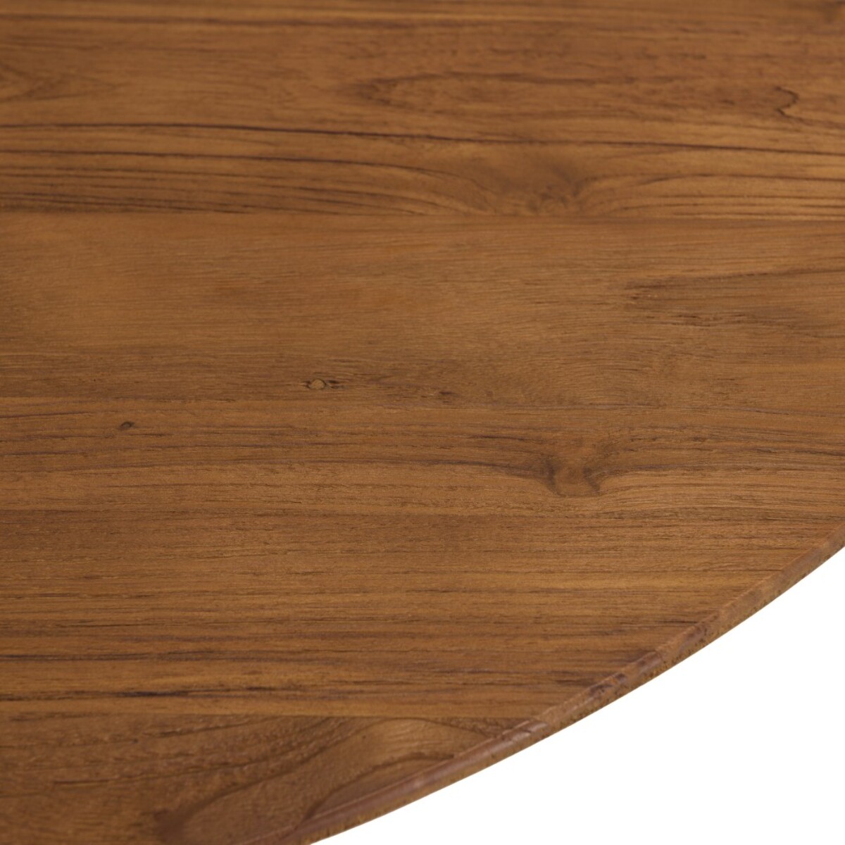 SIXTINE - Table à manger ronde en bois de teck recyclé D100cm