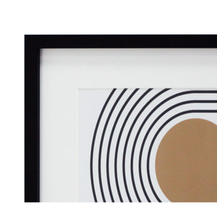 2 láminas impresas enmarcadas Route blanco-negro 60x40x3 cm