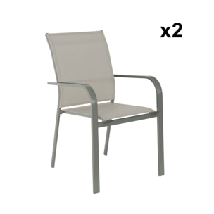 Table de jardin extensible aluminium + 10 assises SEATTLE + BUFFALO