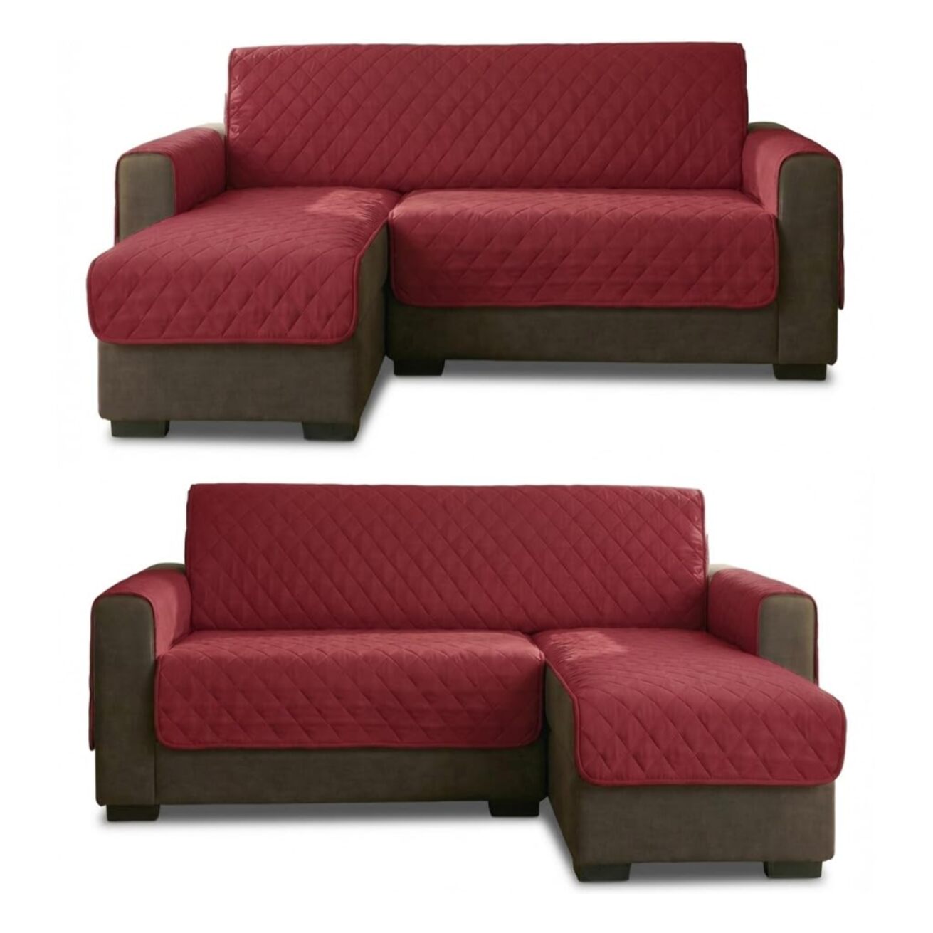 Copridivano 4 posti con penisola impermeabile e antimacchia, telo protettivo con braccioli adattabile a penisola destra e sinistra, ampia copertura per divani grandi, protegge da liquidi e sporco, facile da lavare, ideale per uso quotidiano e lunga durata