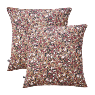 Lot de 2 taies d'oreiller 60x60 cm en gaze de coton - CAPUCINE