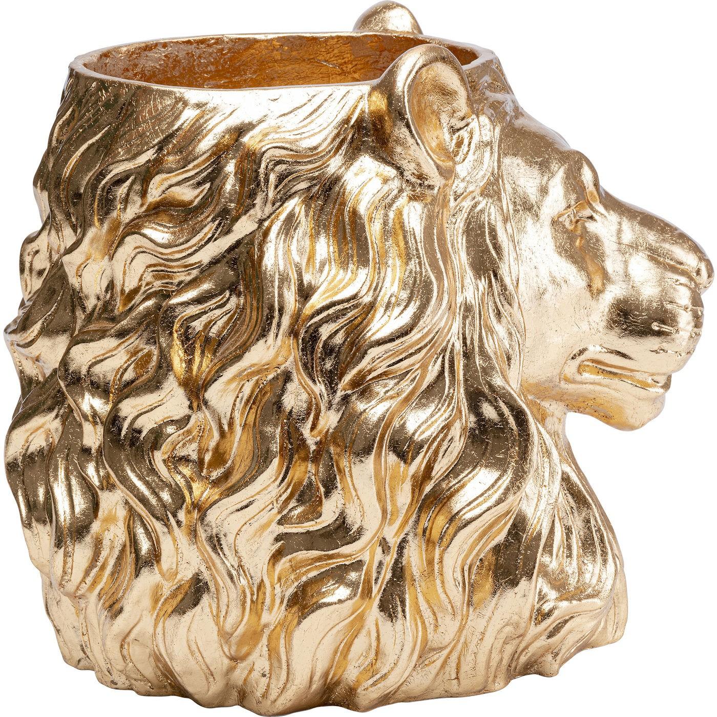 Cache-pot Lion doré Kare Design