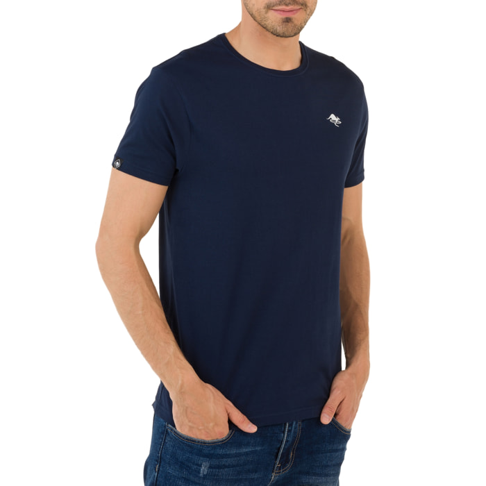 T-shirt in cotone 150 gr Hot Buttered Lizard Colore Blu Navy