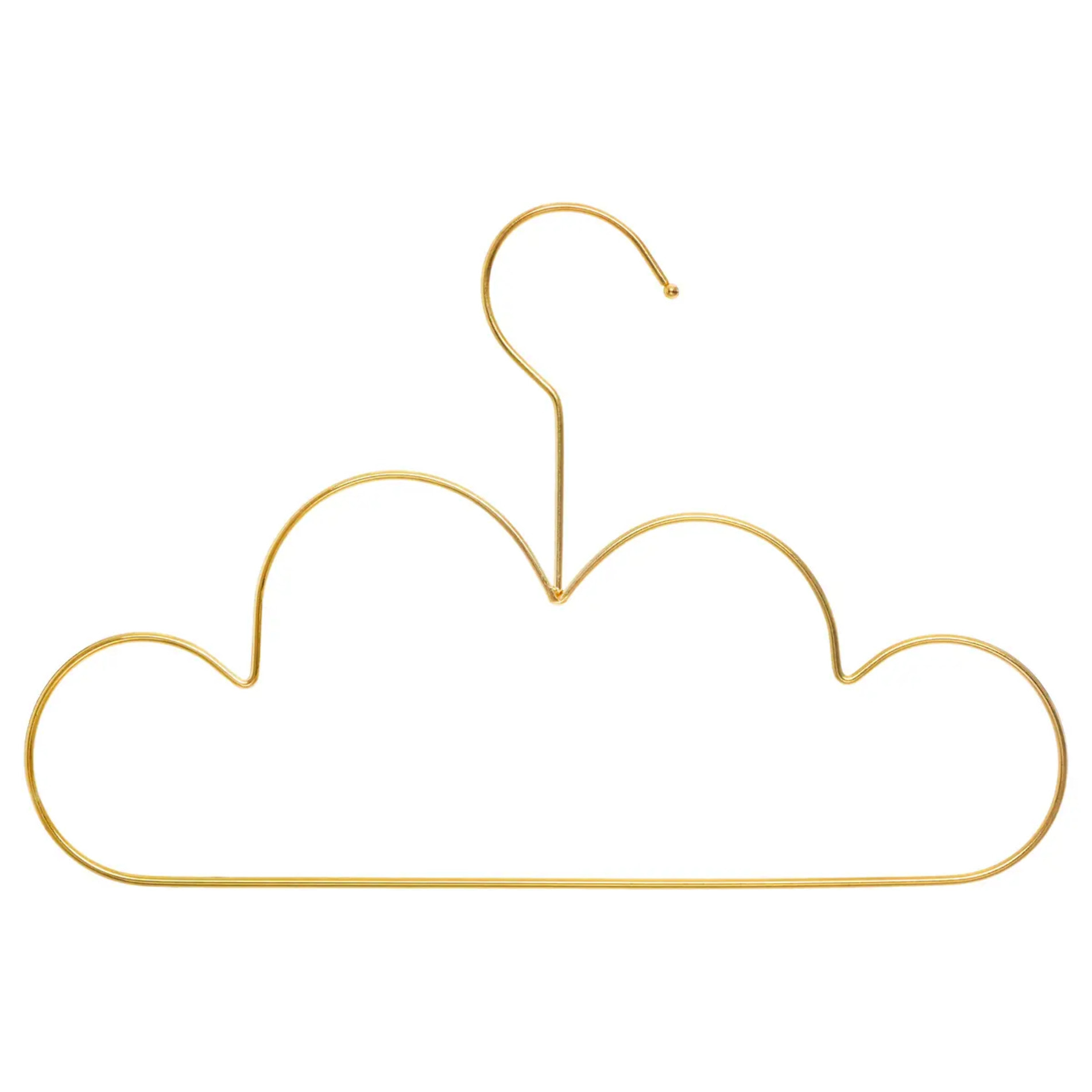 Lot de 3 cintres "Nuage" doré plastique