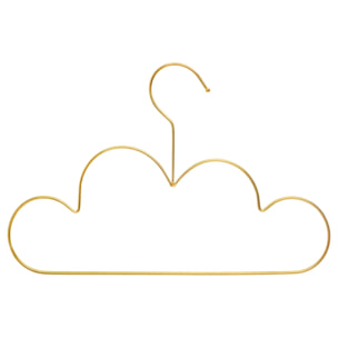 Lot de 3 cintres "Nuage" doré plastique