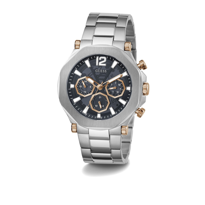 Guess Analogico Al Quarzo Guess Mens Black Multi-Function Watch