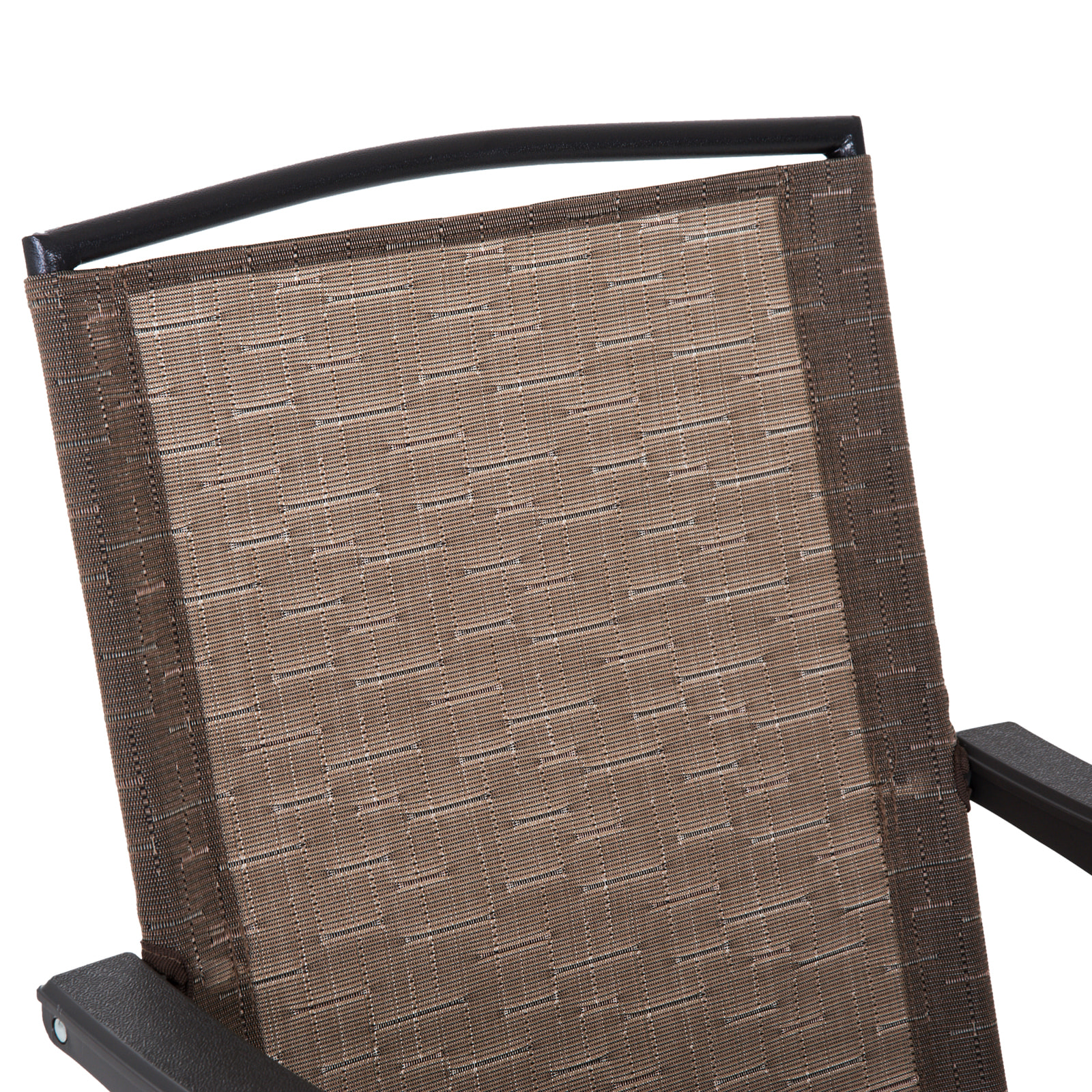 Ens. de jardin 3 pièces 2 chaises inclinables pliables + table ronde