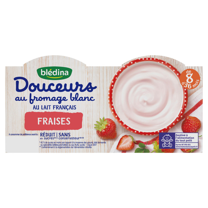 24 Desserts Fraise 6x(4x100g) - Douceurs au fromage blanc Dès 8 Mois