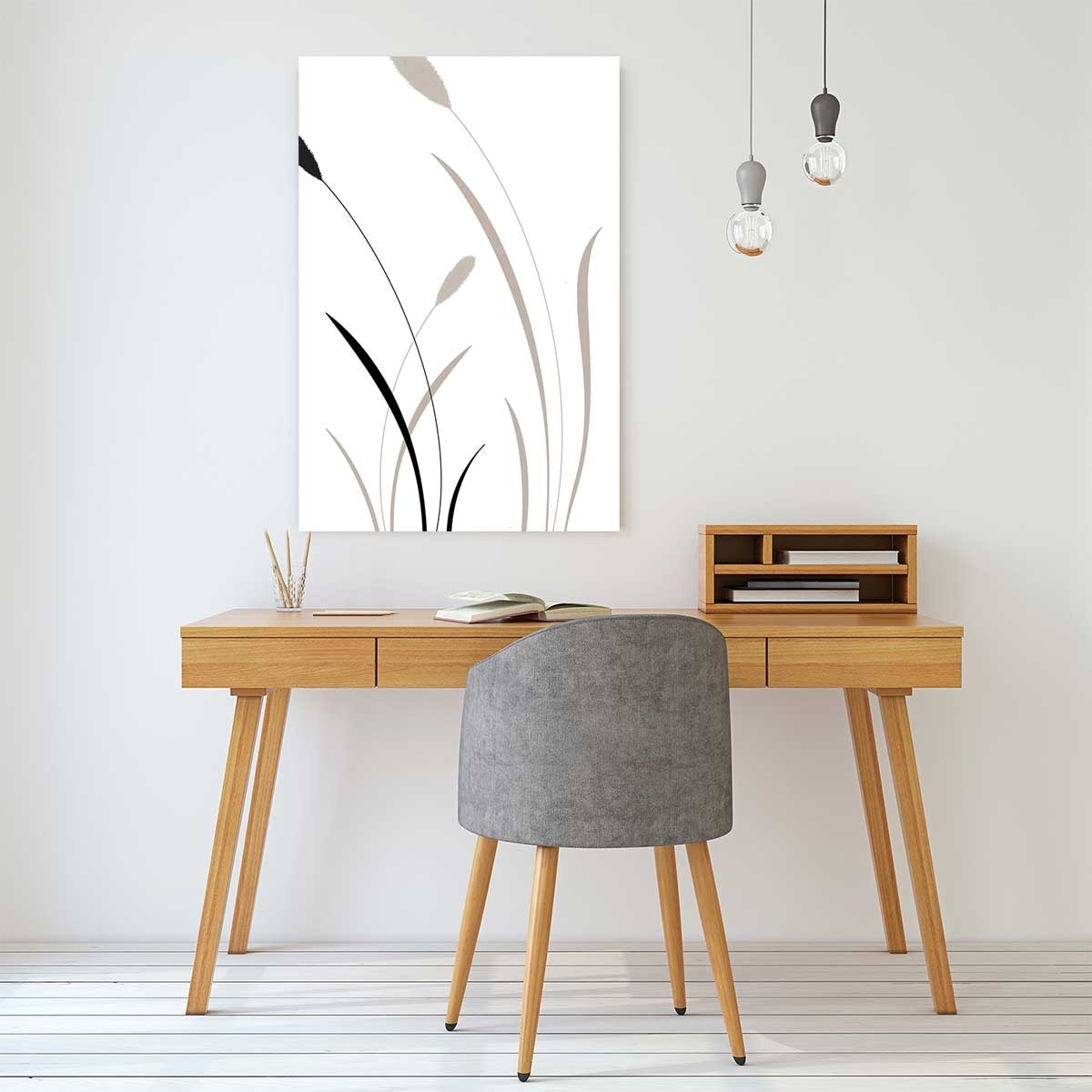Tableau scandi blés Toile imprimée