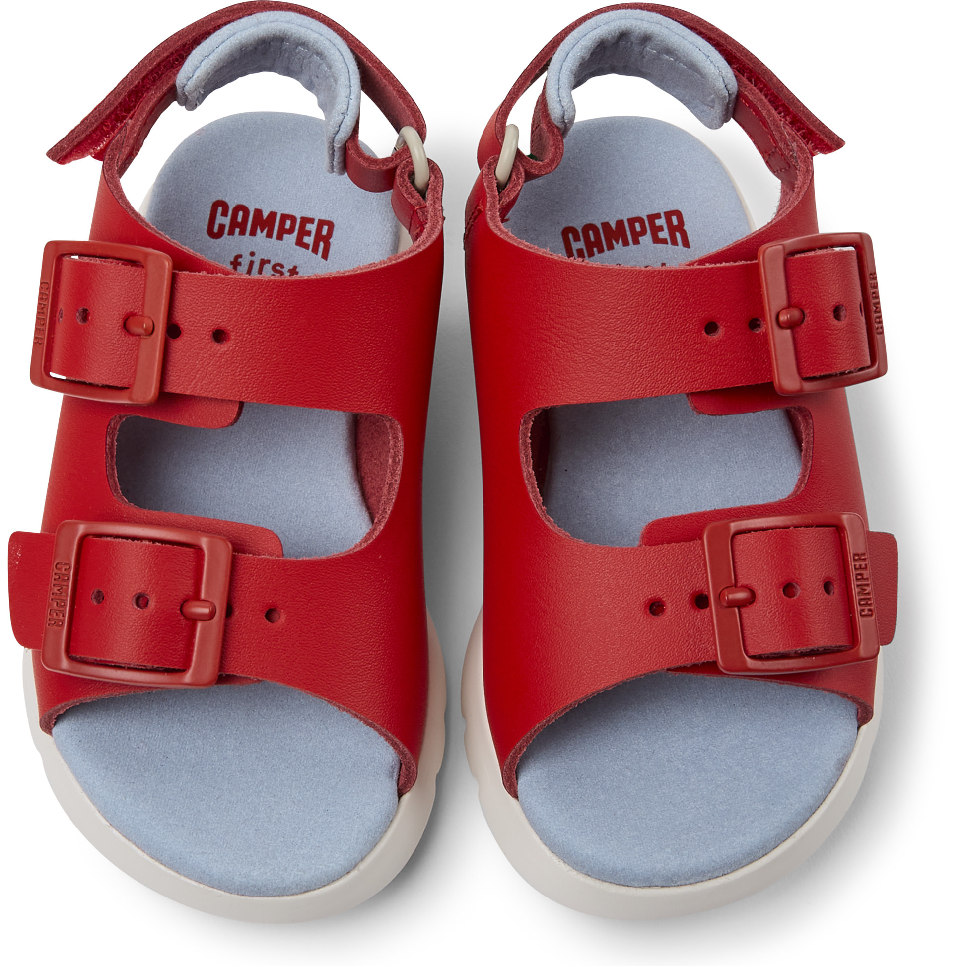 Sandalias - CAMPER Oruga - Rojo - Cuero liso