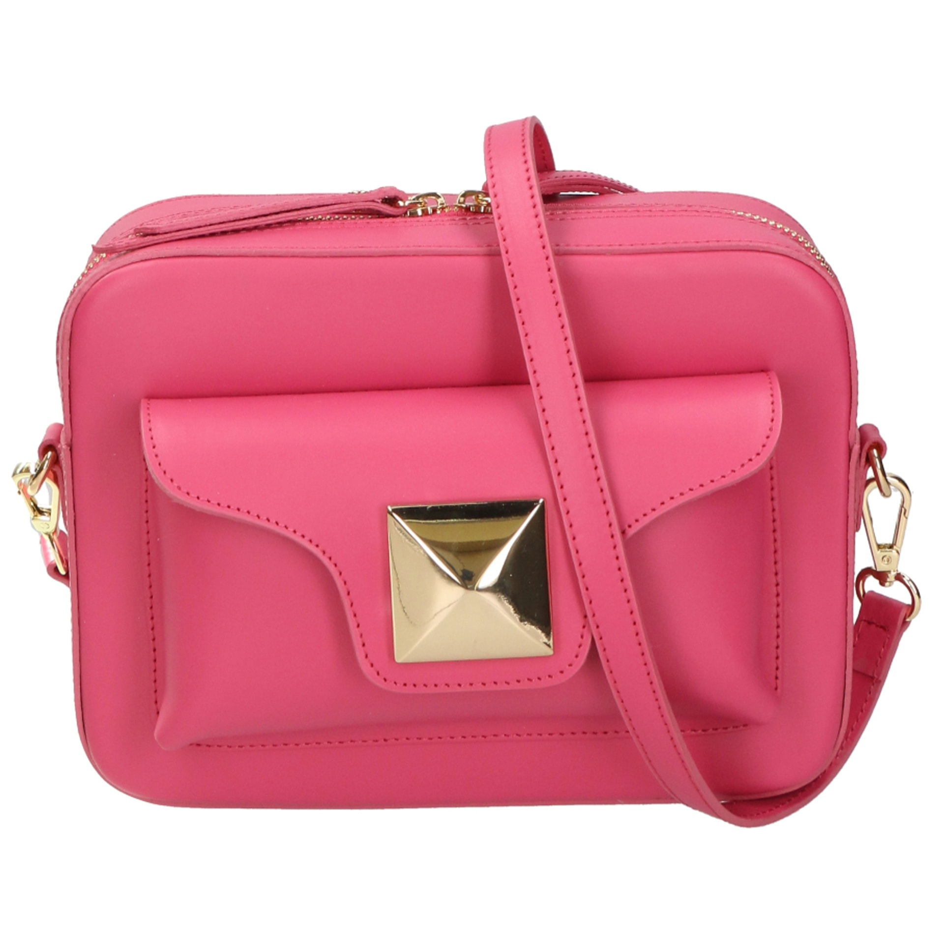 Borsa a tracolla da donna - Modello Ilenia - 100% pelle - 17.0 x 21.0 x 10.0 cm