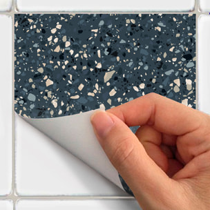 Stickers muraux - Sticker Mural Carrelage adhésif Cuisine Salle de Bain - 60 STICKERS CARRELAGES TERRAZZO MILA