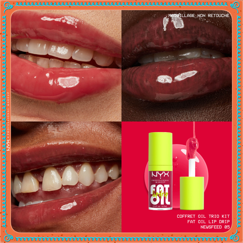 NYX Professional Makeup Collection Limitée Gingerbaddies Land Coffret Trio Fat Oil Gloss