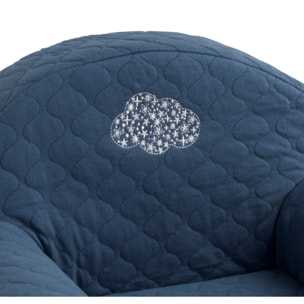 Fauteuil club pour enfant en coton matelassé