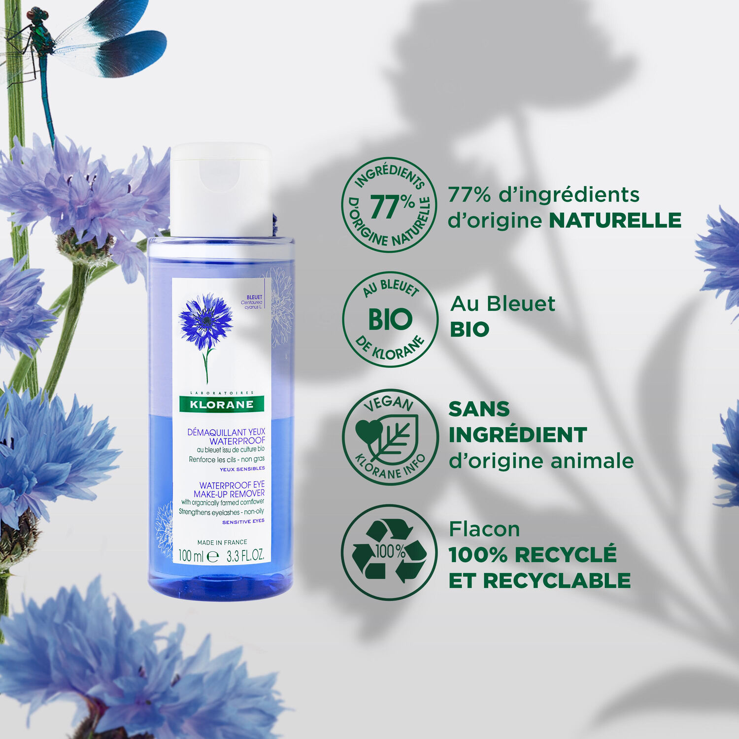 Bleuet Bio - Démaquillant Yeux waterproof - 100 ml
