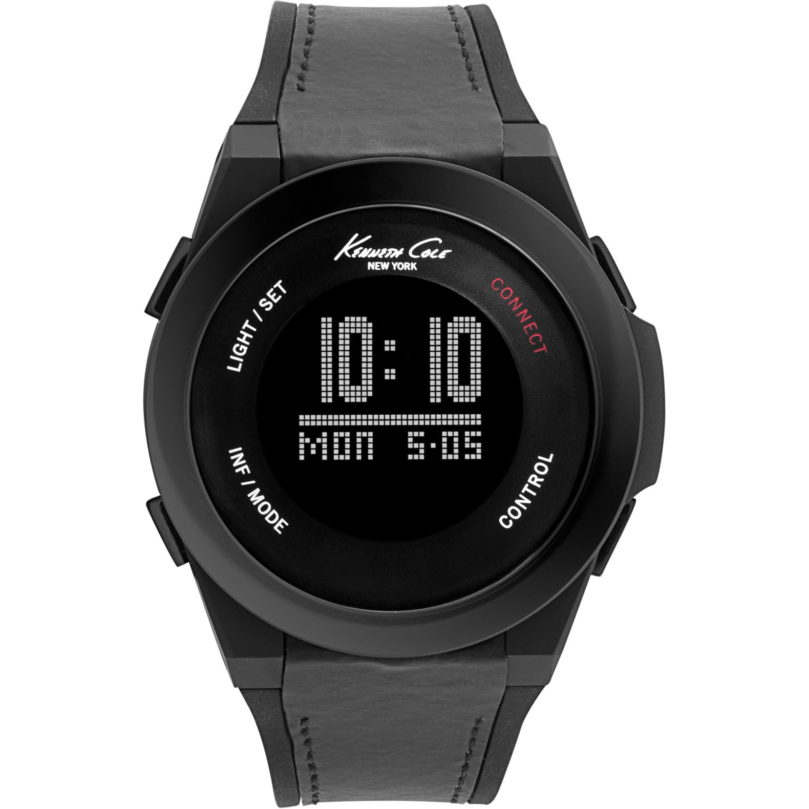 Reloj Kenneth Cole 10022805 Hombre Digital Cuarzo con Correa de Silicona y piel