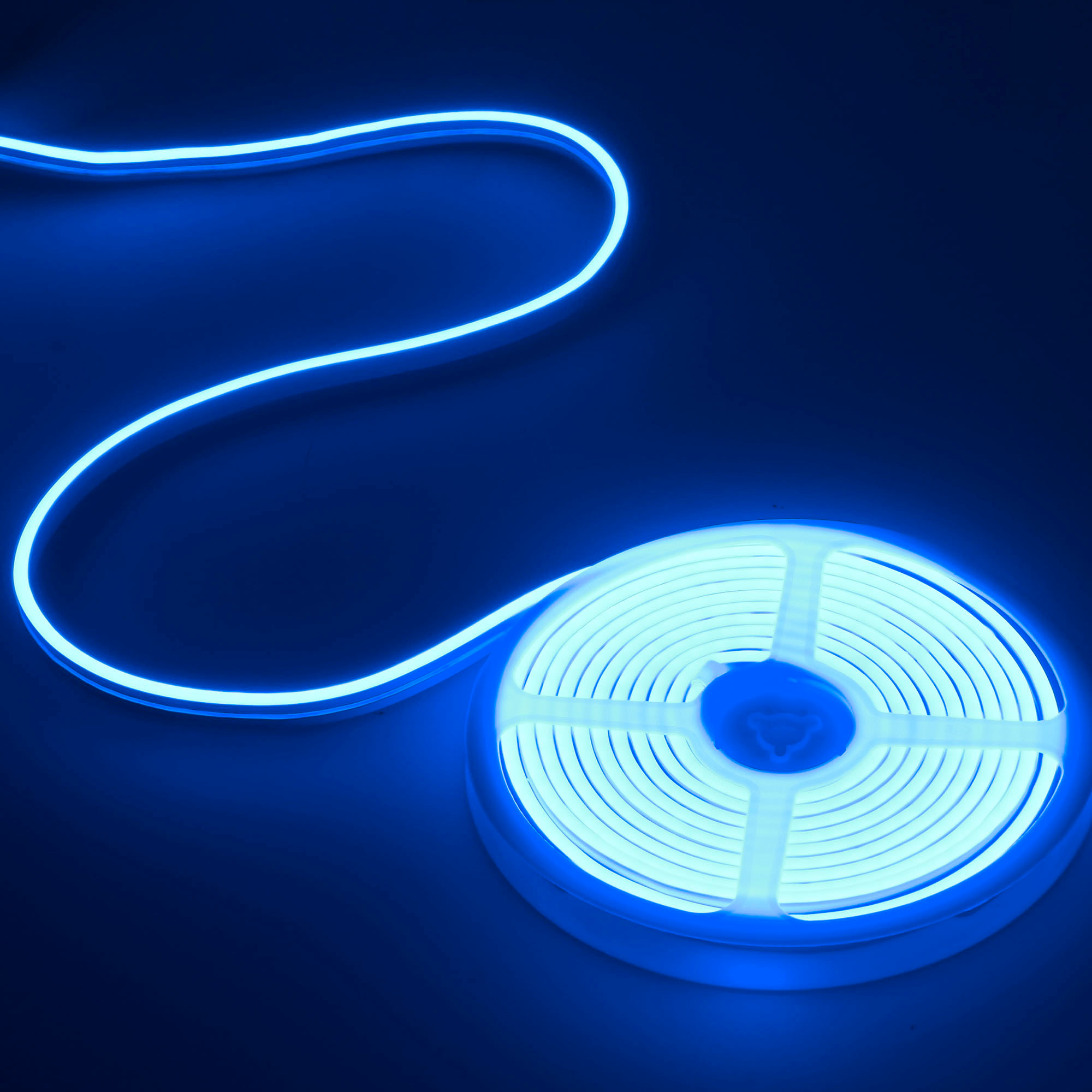 FORLIGHT Tira LED Flexi Slim 24W Azul, Regulable ON-OFF, Resistente al Agua IP65 para Exteriores