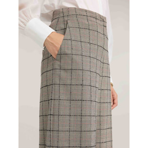Motivi - Pantaloni palazzo fantasia Principe di Galles - Grigio