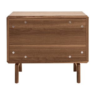 Table de chevet bois foncé noyer SUVA