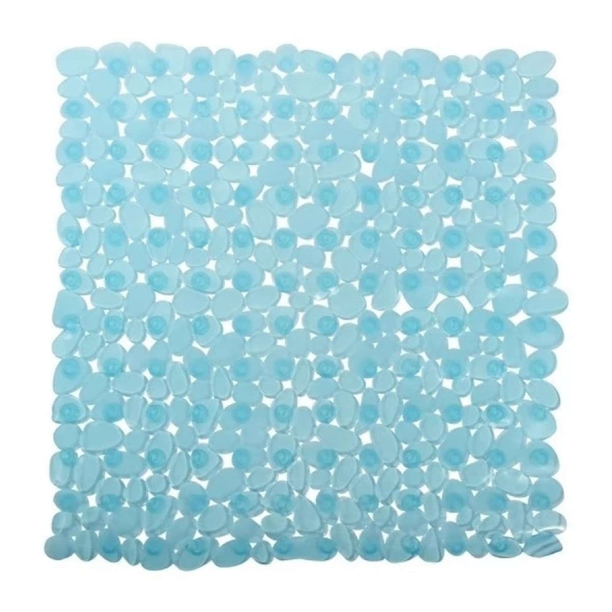 Tapis Fond de douche PVC GALETS 53x53cm Bleu Transparent MSV