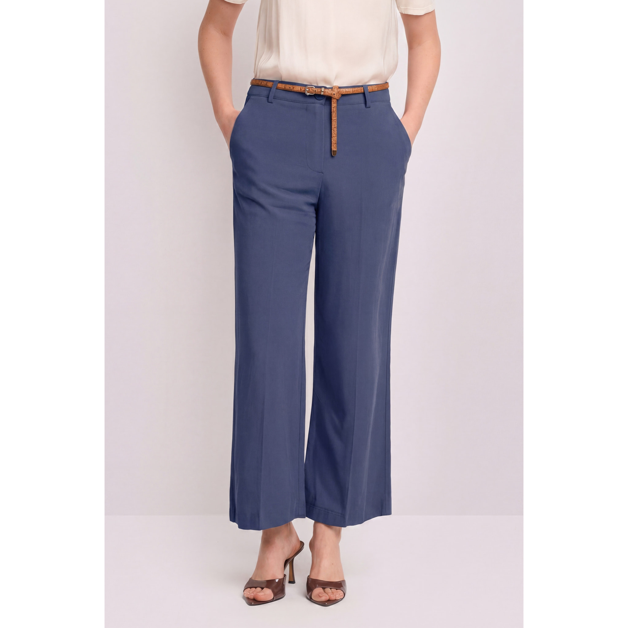 Kocca - Pantaloni fluidi taglio carrot Donna, Tinta unita