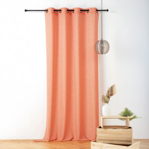 Voilage polycoton toucher doux et souple - Orange