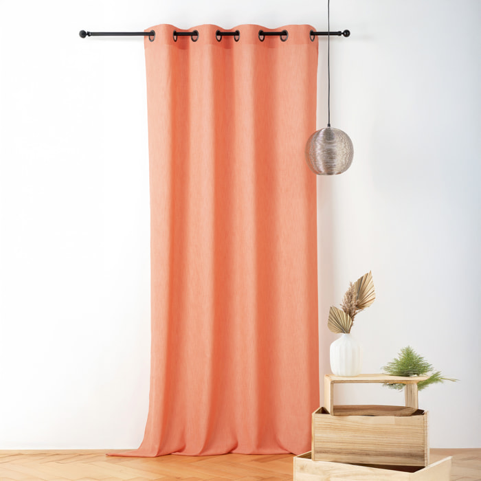 Voilage polycoton toucher doux et souple - Orange