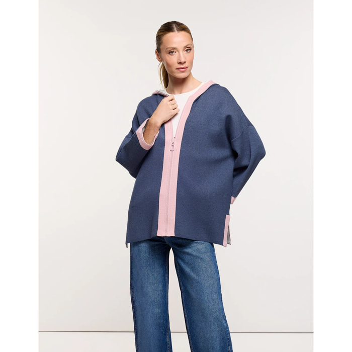 Chaqueta Poncho Azul Marino - Melbina