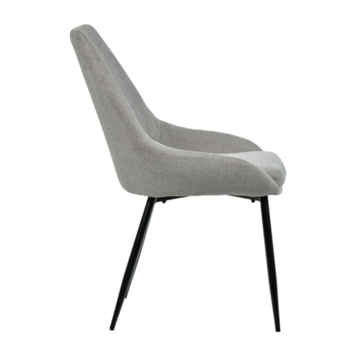 Chaise en tissu avec pieds fins en métal noir - 4 coloris - MONDO
