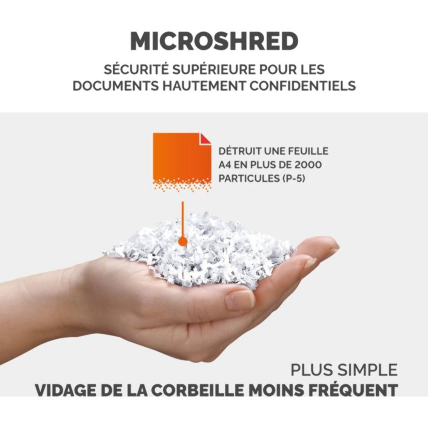 Destructeur FELLOWES MICROSHRED LX201 NOIR