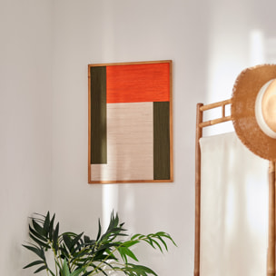 Déco murale "Tissia" orange 50x70cm