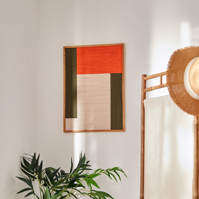 Déco murale "Tissia" orange 50x70cm