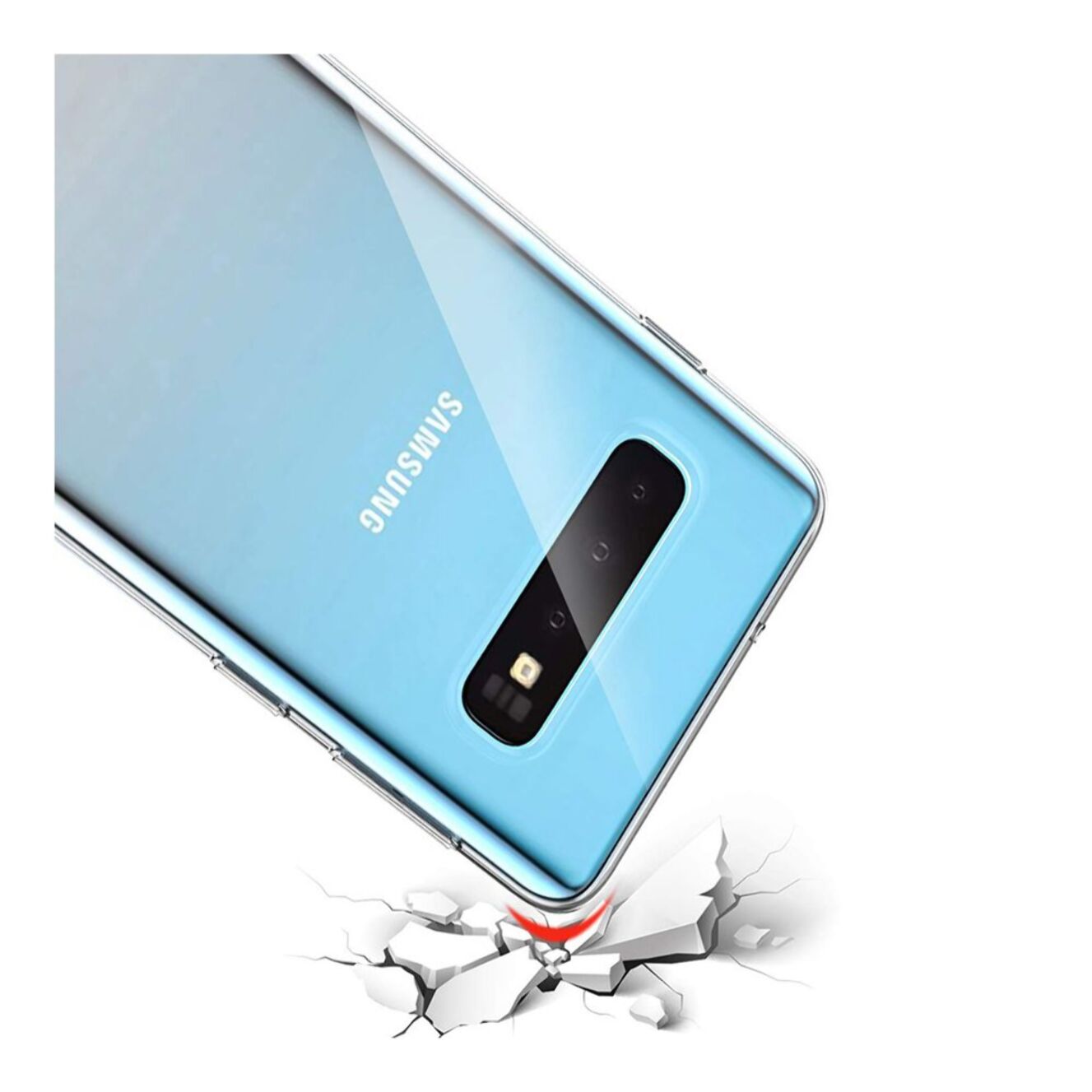 Coque Samsung Galaxy S10 Samsung 360 degrés intégrale protection avant arrière silicone transparente