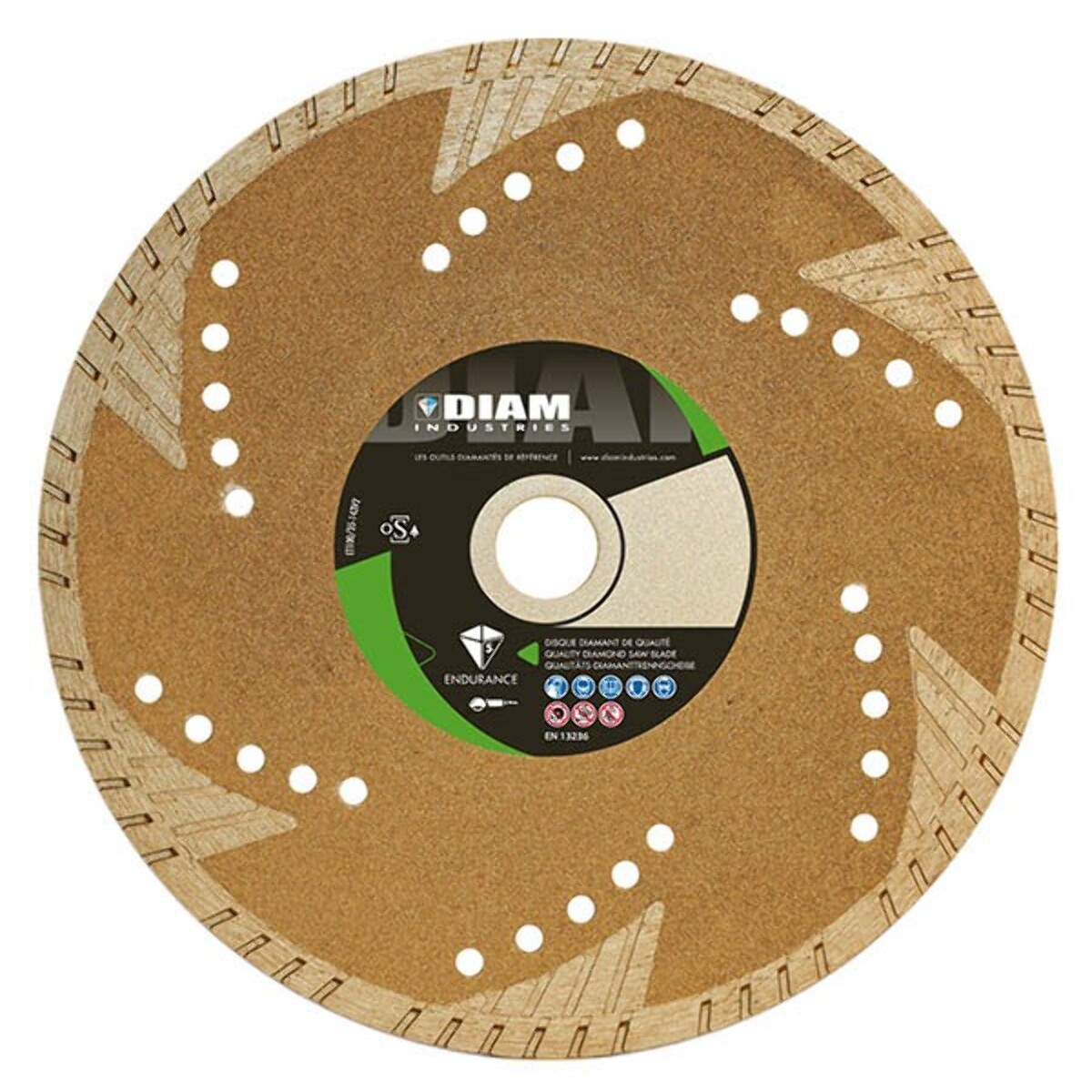 Disque diamant Ø230/22.23 pour pierres naturelles tuiles béton granit - DIAM INDUSTRIES - TS80230/22