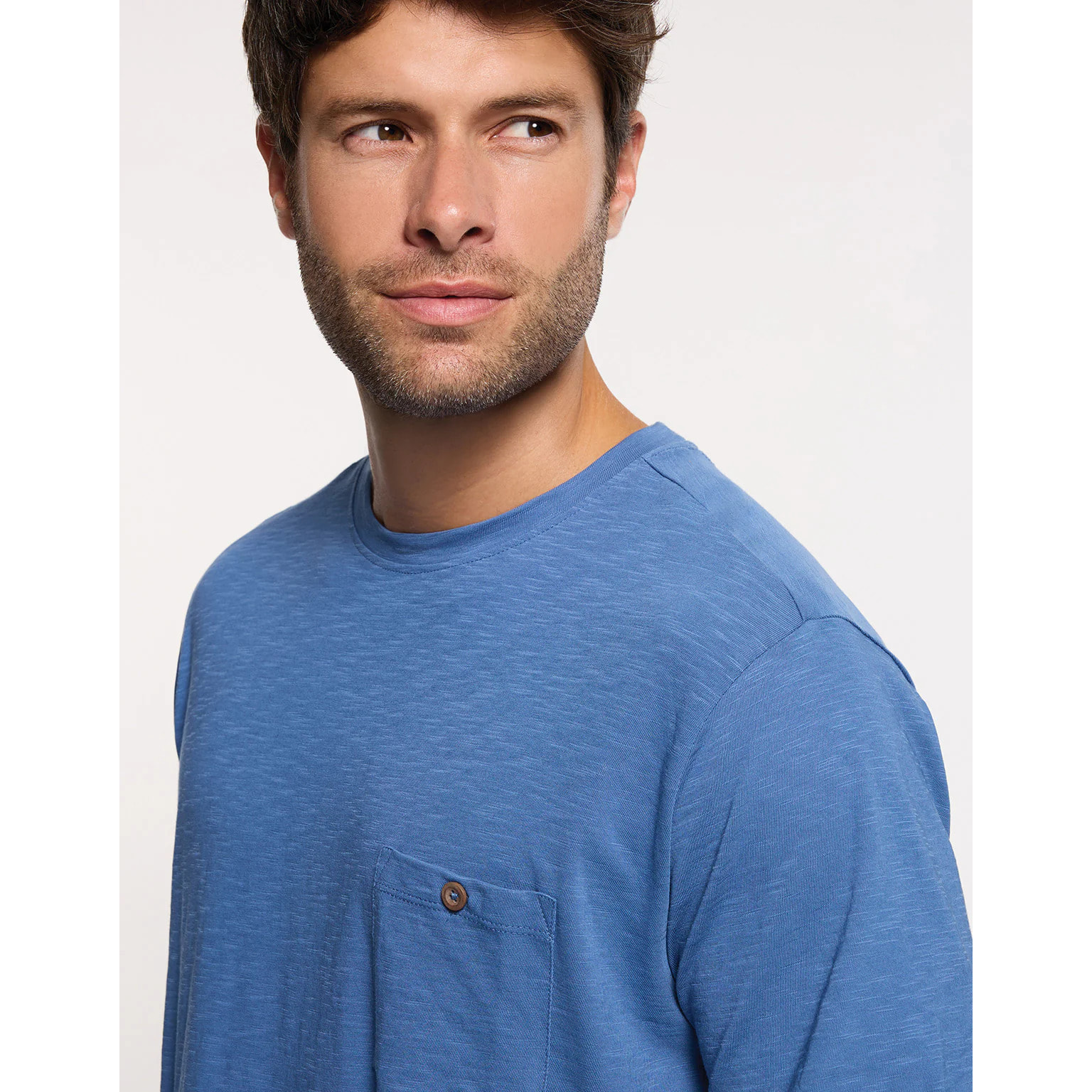 Camiseta Manga Corta Azul - Button