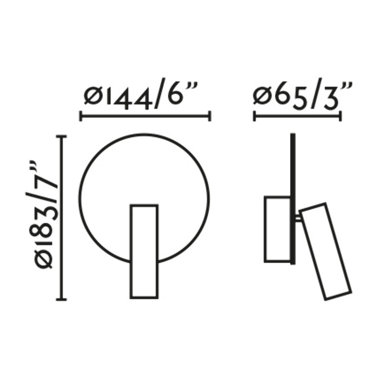 DUAS USB C Lampada da parete lettore bianco