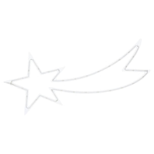 iluminación navideña estrella fugaz con 35 luces led rgb con controlador 25x0,6x60cm