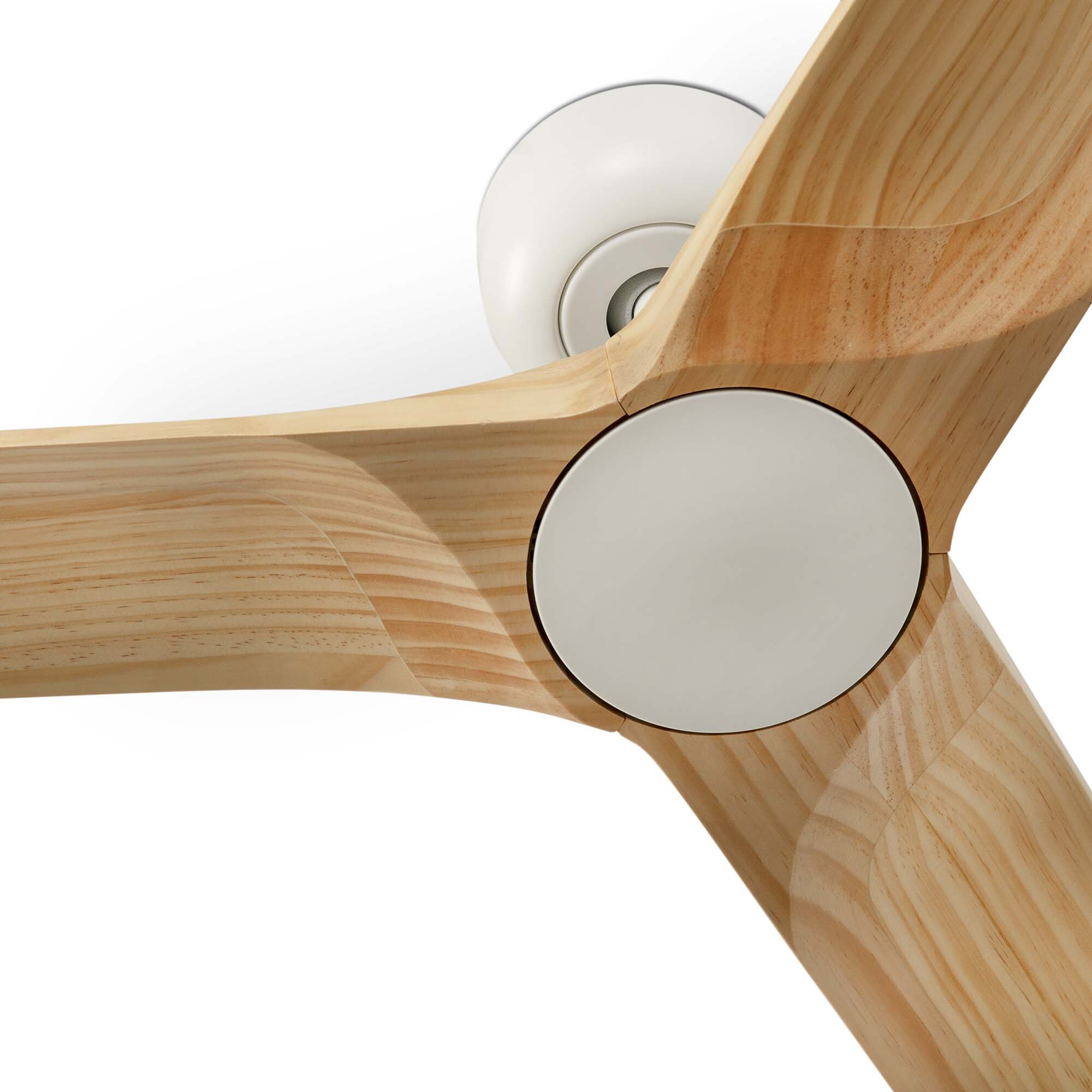 HEYWOOD L Ventilatore a soffitto bianco/legno chiaro