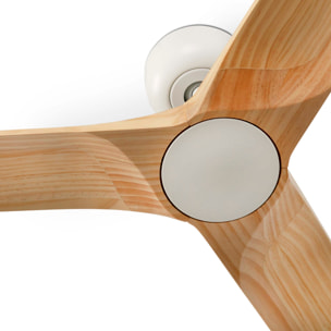 HEYWOOD L Ventilatore a soffitto bianco/legno chiaro