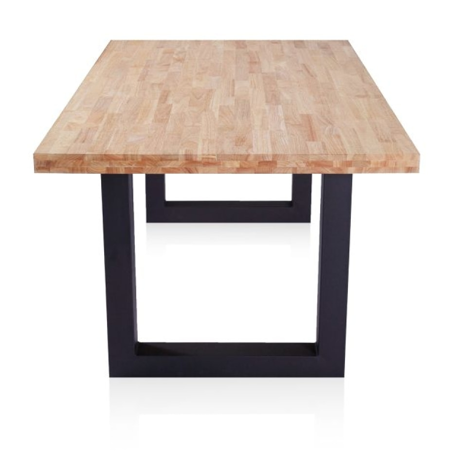 Mesa de comedor Loft 160 Roble salvaje - Negro