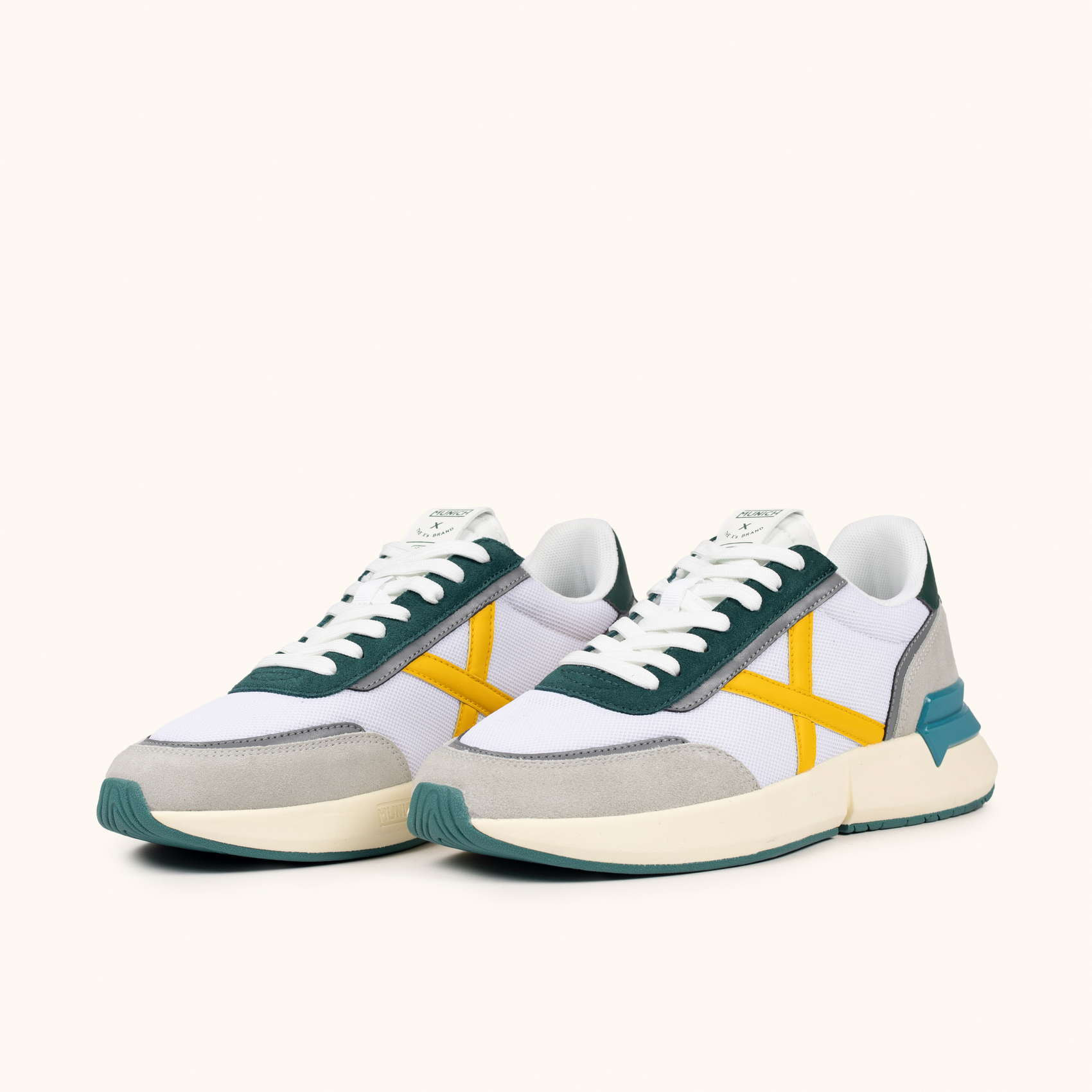 Sneakers Deportivas Blancas y Verdes | MUNICH VERSUS 117